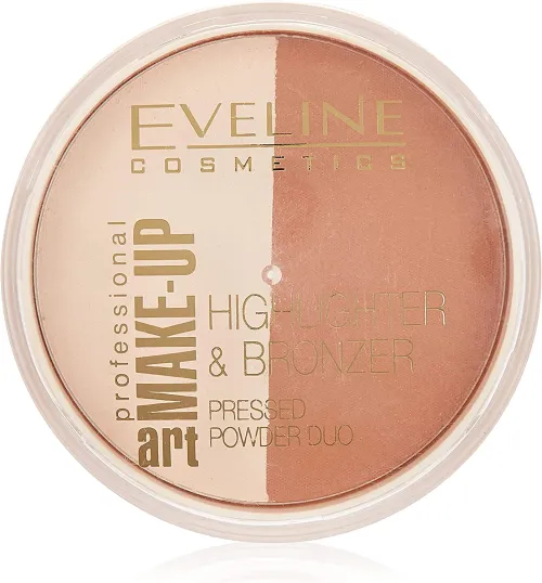 EVELINE - بودرة مكياج مزدوجة ART. رقم 57 GLAM DARKFALSE للوجه - مكياج