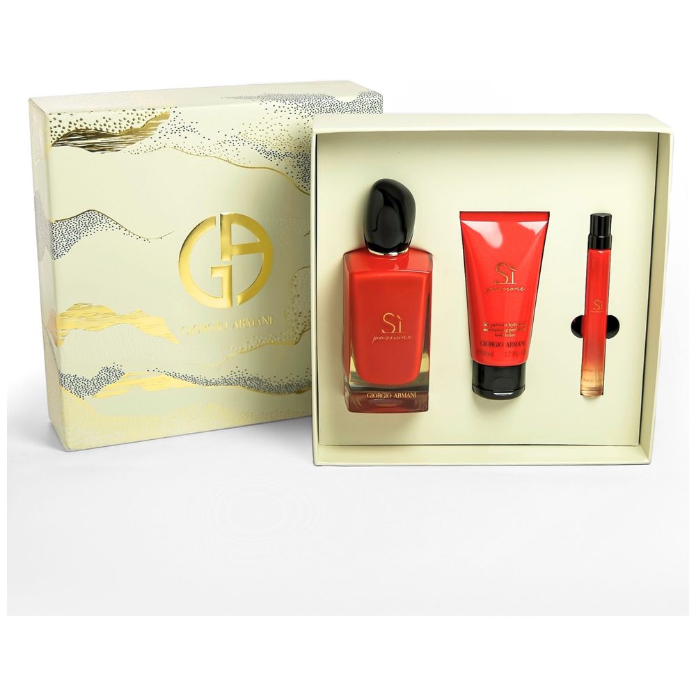 Giorgio Armani Giorgio Armani Si Passione Perfume Set for Women with Body Lotion - Mini Perfume