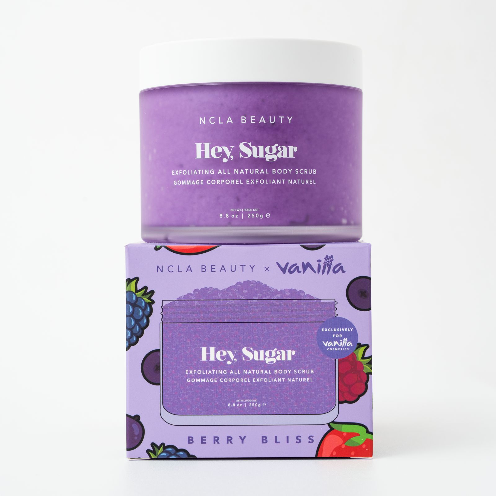 NCLA BEAUTY NCLA BEAUTY x VANILLA BERRY BLISS EXFOLATING ALL NATURAL BODY SCRUB 250g