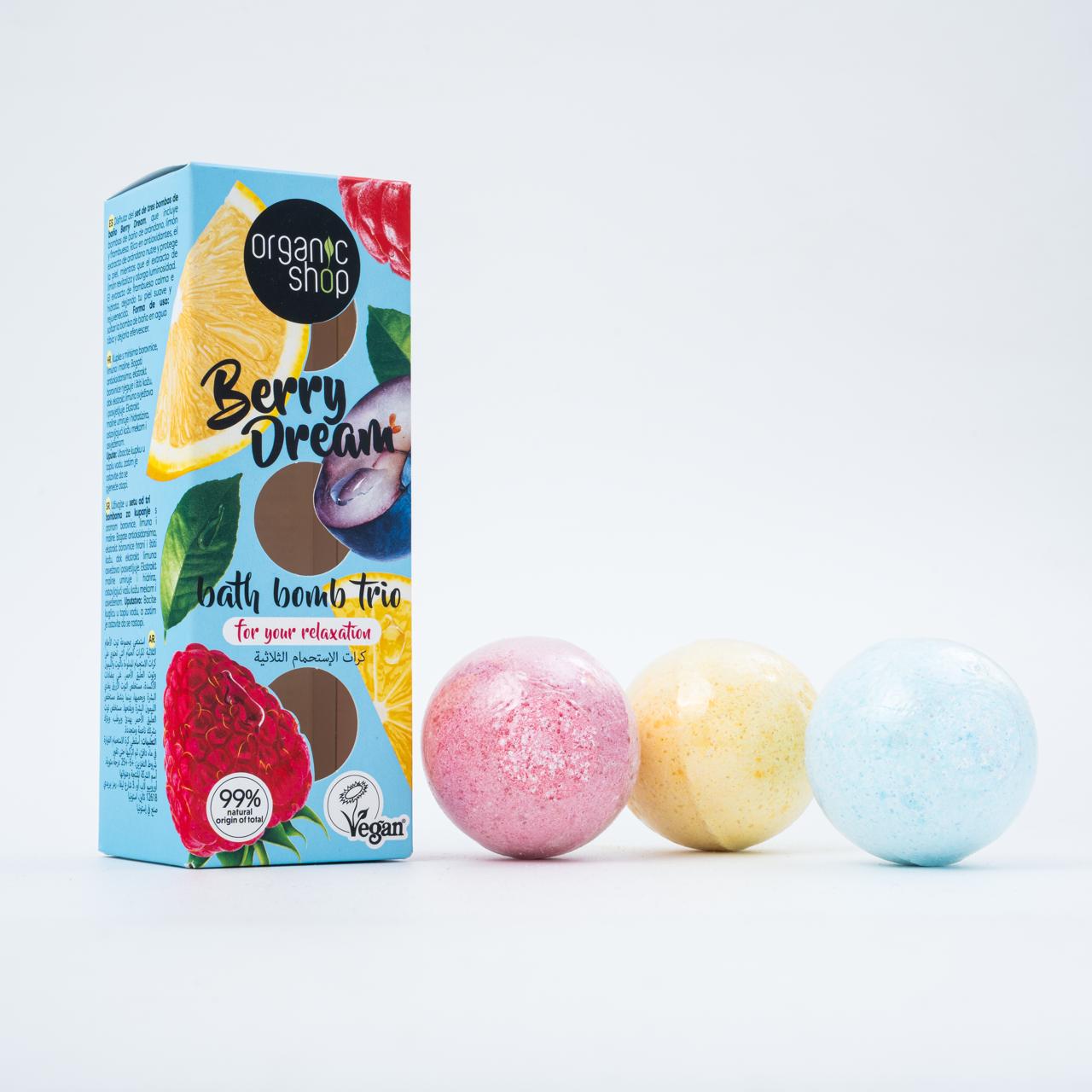 ORGANIC SHOP ORGANIC SHOP BERRY DREAM bath bomb trio