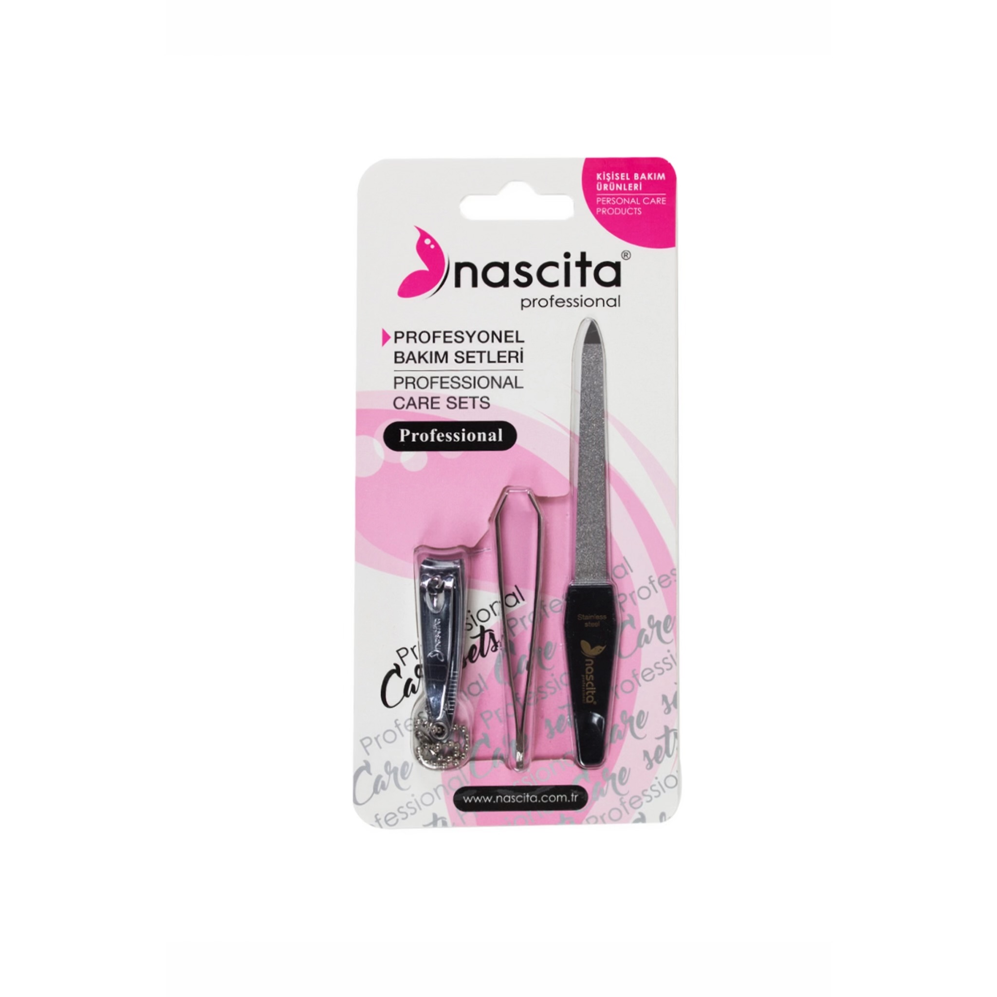 Nascita Nascita 3-Piece Manicure Set (Rasp - Tweezers - Nail Clipper) 306784 3-Piece