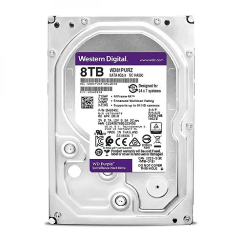 ويسترن ديجيتال ويسترن ديجيتال WD بوربل قرص صلب 8 تيرابايت للمراقبة storage: 8tb