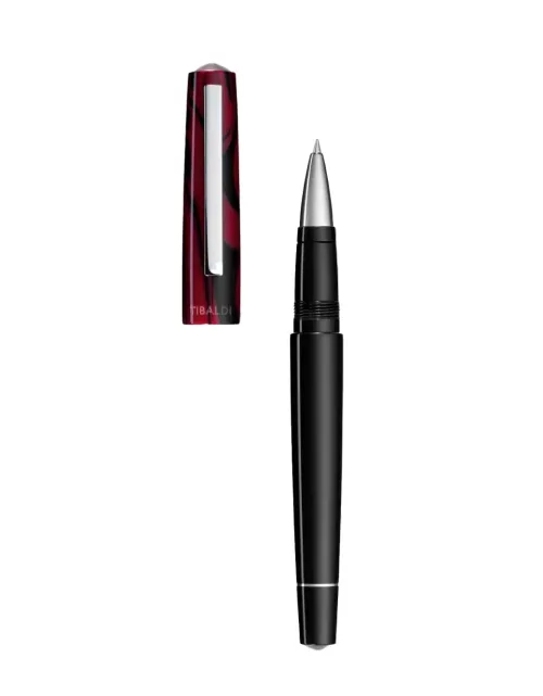 Haditi General Trading Haditi General Trading Tibaldi Mauve Resin Rollerball Pen With Stainless Steel Trim